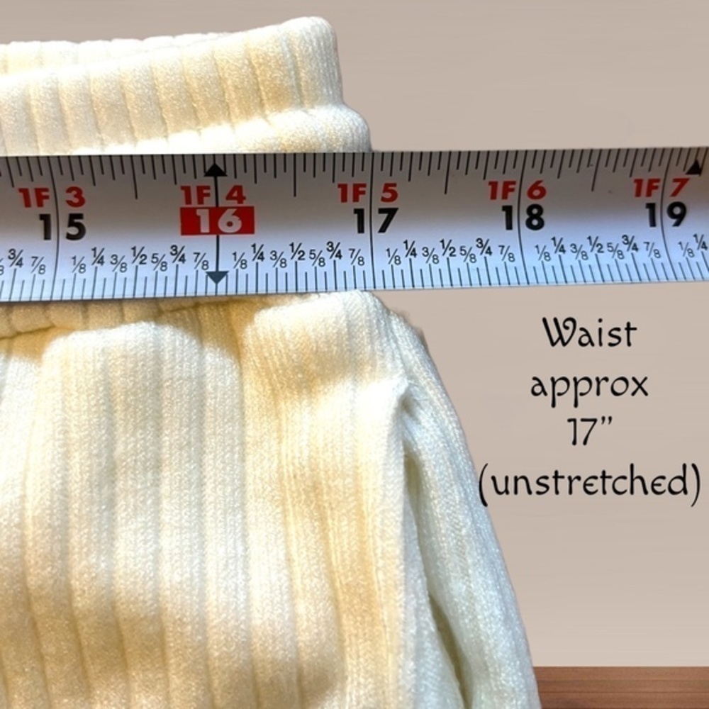 COPPER Key Ribbed Drawstring Jogger Pants with Pockets in Off White. - Picture 10 of 12